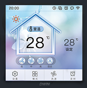 智能彩屏墻裝面板系列TC041C1